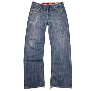 Vintage Unionbay Jeans 34x34 Y2k Mens Distressed Denim 2000s Grunge Skater Punk